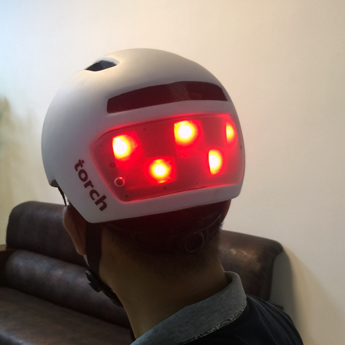 Sport helmet caution LED lighting battery solution
